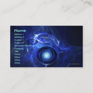 Schwerelosigkeit-Turbine-Visitenkarte-Schablone Visitenkarte
