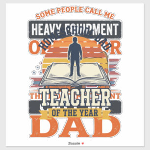 Schwerer Gerätebediener Vater Vintage-Shirt-Design Aufkleber