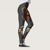 Schwerer Herzanker-Schlangentattoo-Flash-Melanchol Leggings (Rechts)