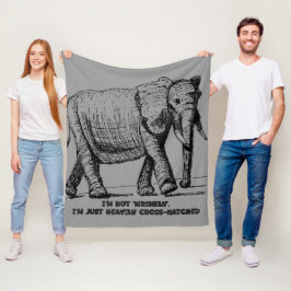 Schwerer Kreuzschraffur-Elefant Fleecedecke