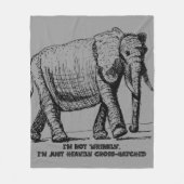 Schwerer Kreuzschraffur-Elefant Fleecedecke (Vorderseite)