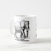 Schwerer Kreuzschraffur-Elefant Kaffeetasse (Vorderseite Links)