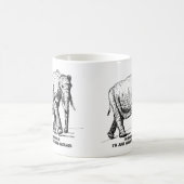 Schwerer Kreuzschraffur-Elefant Kaffeetasse (Mittel)