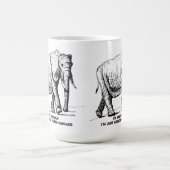 Schwerer Kreuzschraffur-Elefant Kaffeetasse (Mittel)