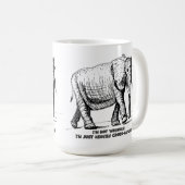 Schwerer Kreuzschraffur-Elefant Kaffeetasse (VorderseiteRechts)
