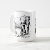 Schwerer Kreuzschraffur-Elefant Kaffeetasse (Vorderseite Links)