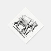Schwerer Kreuzschraffur-Elefant Serviette (Ecke)