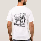 Schwerer Kreuzschraffur-Elefant T-Shirt (Rückseite)