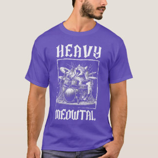 Schwerer Meowtal Lustiger Katz Schwer Metall lusti T-Shirt