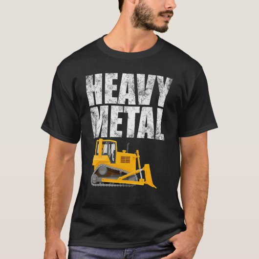 Schwerer Metallbagger Bulldozer Bau Ausgrabung T-Shirt (Vorderseite)