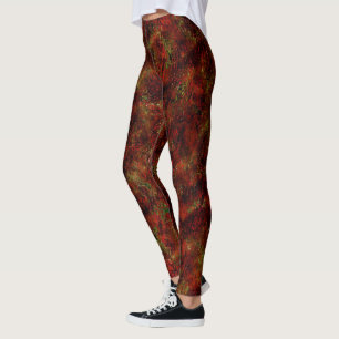 Schwerer Rot über grobgraue Leggings
