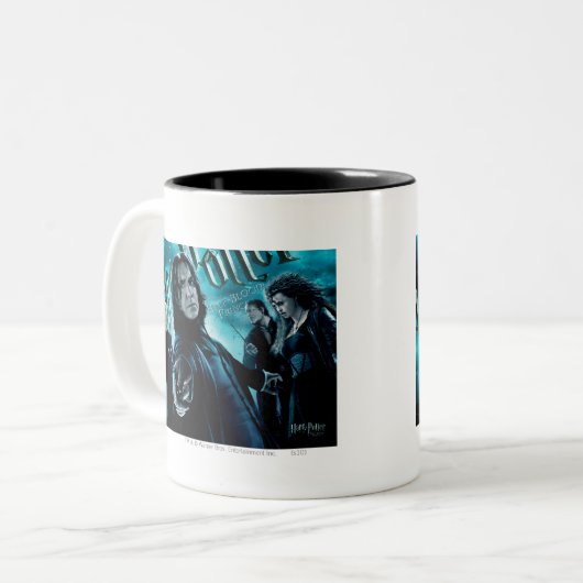 schwerer Schnappschuss mit Todesfressern 1 Zweifarbige Tasse (Vorderseite Links)