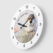 Schwerer Sparrow Große Wanduhr (Winkel)