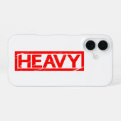 Schwerer Stempel iPhone 16 Hülle (Rückseite (Horizontal))