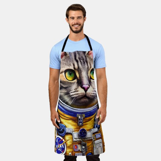 Schweres Astronautenkatzenwerk Schürze (Getragen)