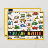 Schweres Ausrüstungs-Thema scherzt Party Einladung (Vorne/Hinten)