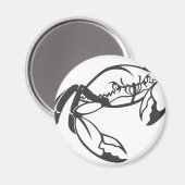 Schweres blaues Krebserlebnis in Schwarz und Weiß Magnet (Vorderseite/Rückseite)