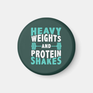 Schweres Gewicht und Protein-Shakes Fitnessstudio Magnet