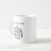 SCHWERES HOLZ KAFFEETASSE (Vorderseite Links)