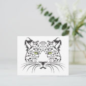 Schweres Leopard Cat Postkarte (Stehend Vorderseite)