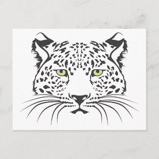 Schweres Leopard Cat Postkarte (Vorderseite)