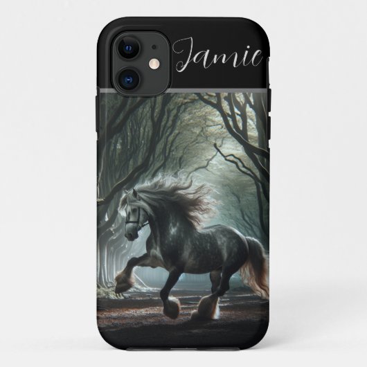 Schweres Pferd individuell anpassbar Case-Mate iPhone Hülle (Rückseite)