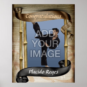 Schweres Plakat des Kampfkunst-Gürtel-Porträt-eins