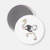 Schweres Straußenvogel Magnet (Vorderseite/Rückseite)