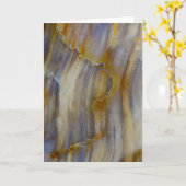 Schweres versteinertes Holz Karte (Gelbe Blume)