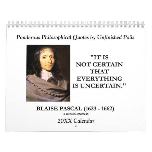 Schwerfällige philosophische Zitate durch Kalender (Titelbild)