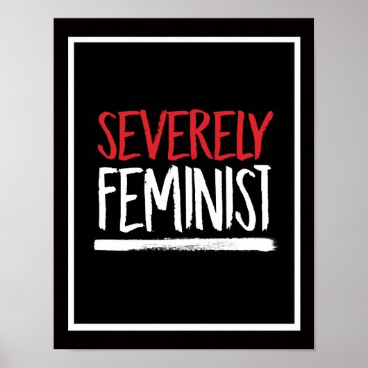 Schwerfeminist — weiß - poster (Vorne)