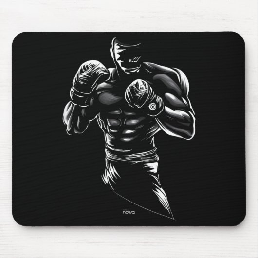SCHWERGEWICHT BOXEN FÄUSTE HOCH MOUSEPAD (Vorne)
