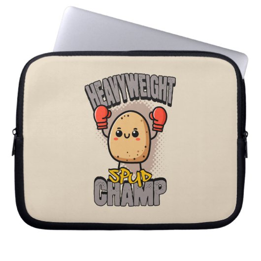 Schwergewicht-Spud-Champ-Boxing-Potato Laptopschutzhülle (Vorderseite)