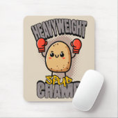 Schwergewichts-Spud-Champ-Boxen-Kartoffel Mousepad (Mit Mouse)