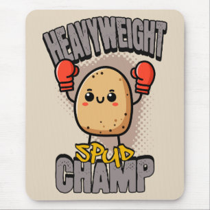 Schwergewichts-Spud-Champ-Boxen-Kartoffel Mousepad