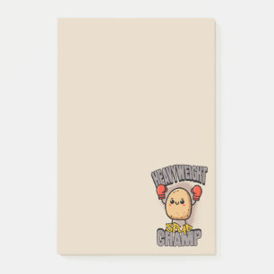 Schwergewichts-Spud-Champ-Boxen-Kartoffel Post-it Klebezettel