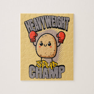 Schwergewichts-Spud-Champ-Boxen-Kartoffel Puzzle