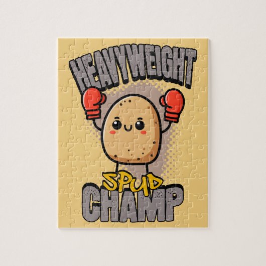 Schwergewichts-Spud-Champ-Boxen-Kartoffel Puzzle (Vertikal)