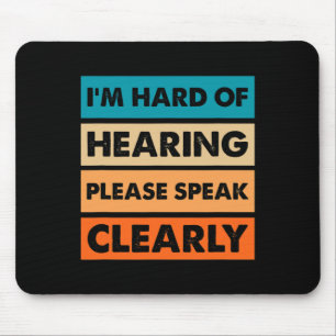 Schwerhörig ASL Vintage Hörgeschädigt Taub Mousepad