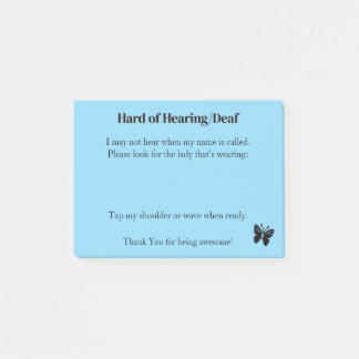 Schwerhörige/Gehoerlose Post-It Notizen für Damen