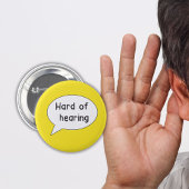 Schwerhöriges Button-Abzeichen Button