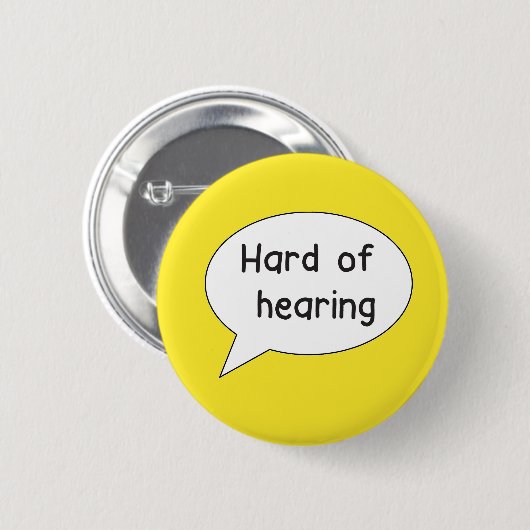 Schwerhöriges Button-Abzeichen Button (Vorne & Hinten)