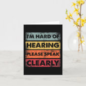 Schwerhörigkeit Gehörloses Gehör beeinträchtigtes Karte (Gelbe Blume)