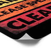 Schwerhörigkeit Gehörloses Gehör beeinträchtigtes Poster (Ecke)