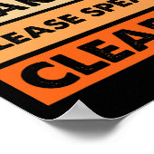 Schwerhörigkeit Gehörloses Gehör beeinträchtigtes  Poster (Ecke)