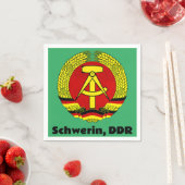 Schwerin, DDR, Schwerin, Deutschland, Ossi Serviette (Beispiel)