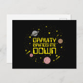 Schwerkraft bringt mich runter postkarte (Vorne/Hinten)