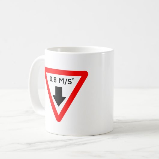 Schwerkraft. Es ist das Gesetz Kaffeetasse (Vorderseite Links)