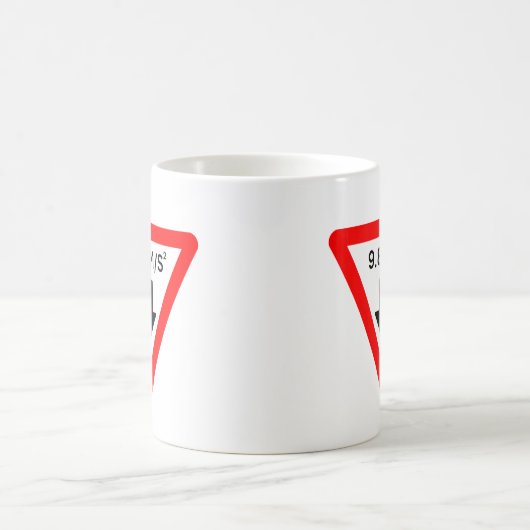 Schwerkraft. Es ist das Gesetz Kaffeetasse (Mittel)