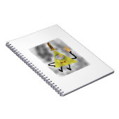 Schwerkraft fällt Schablonenzapfen Notizblock (Rechte Seite)